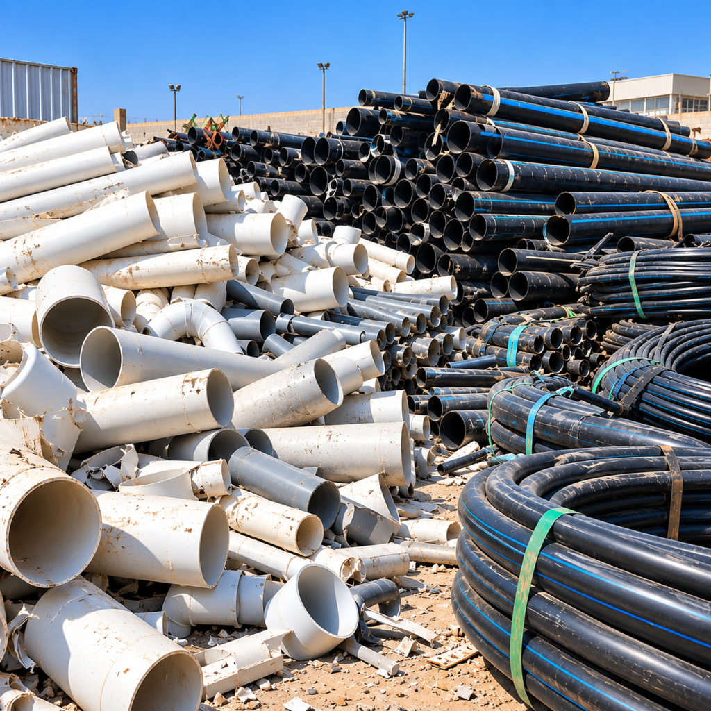 Industrial Scrapyard Pipe Mountain